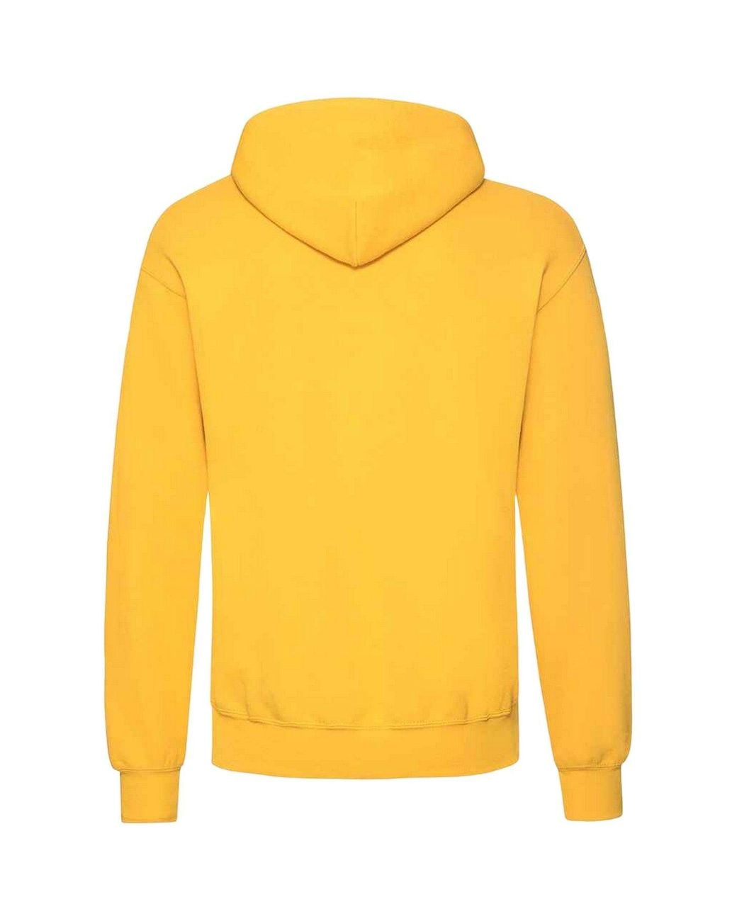 Fruit Of The Loom Yellow Classic Hooded Sweatshirt for men
