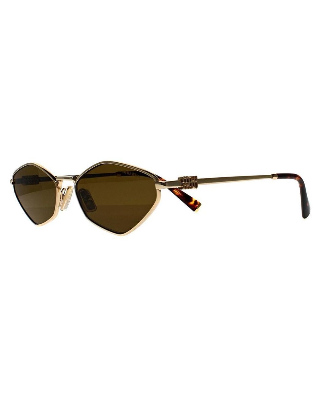 Miu Miu Brown Oval Dark Mu 56Zs