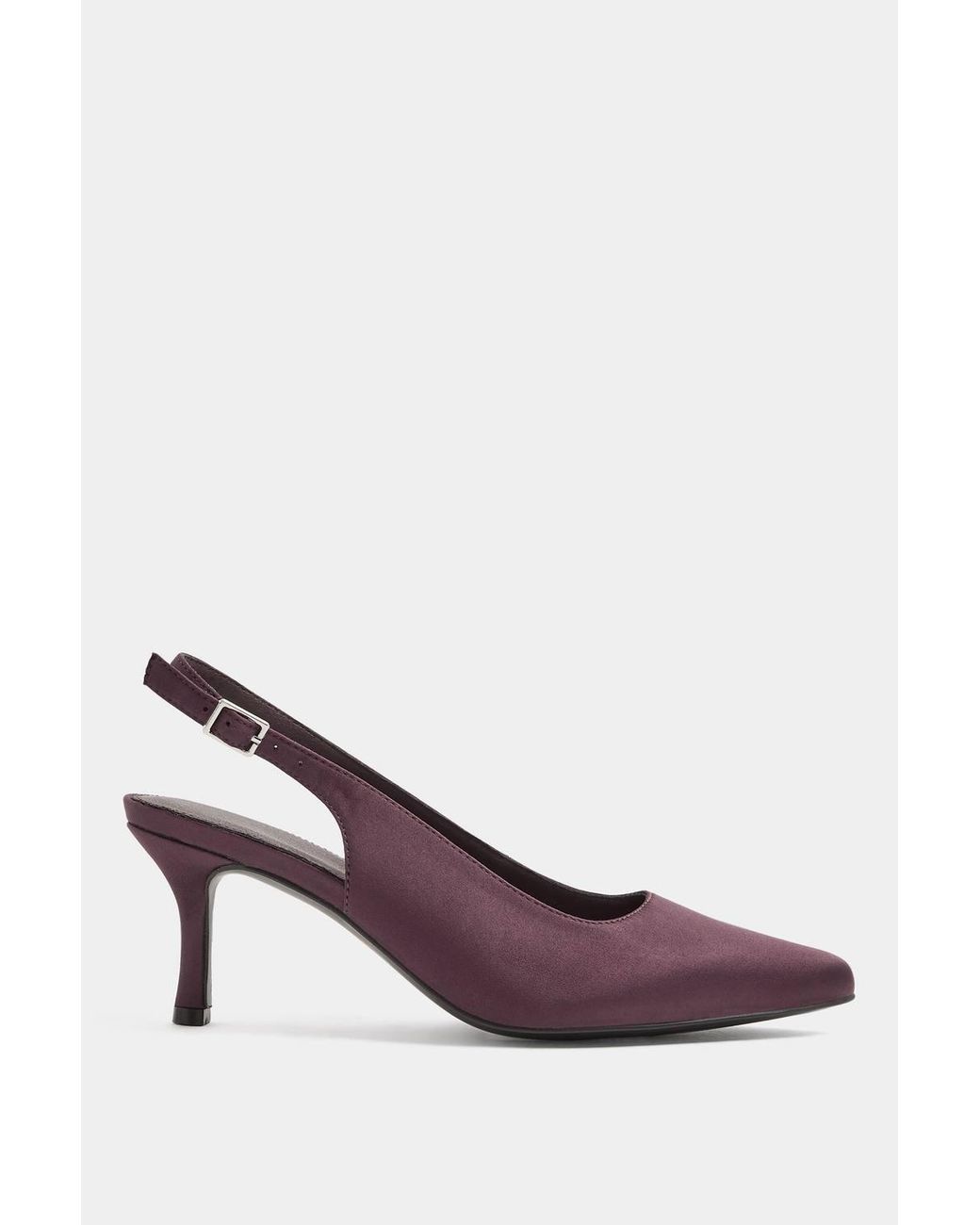 Yours Black Satin Court Heel