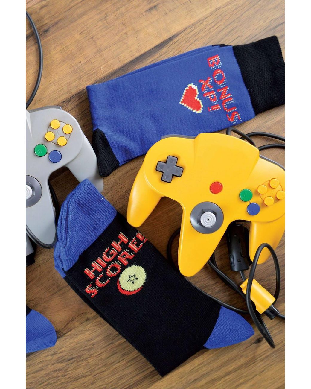 Sock Snob Blue 6 Pairs Retro Gaming Socks Cotton Rich Arcade Gamer Novelty Gift for men