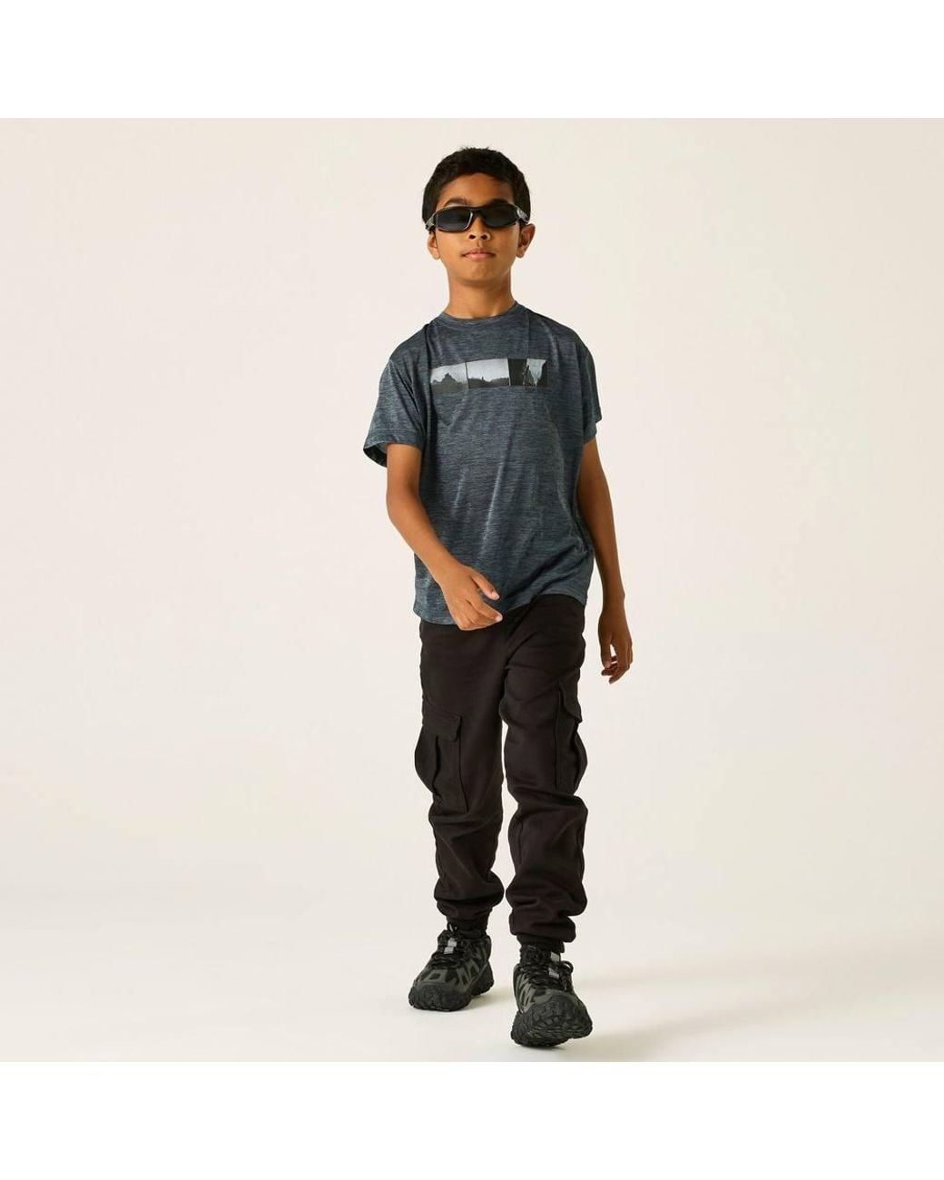 Regatta Black Alvarado Short Sleeved Graphic T-Shirt