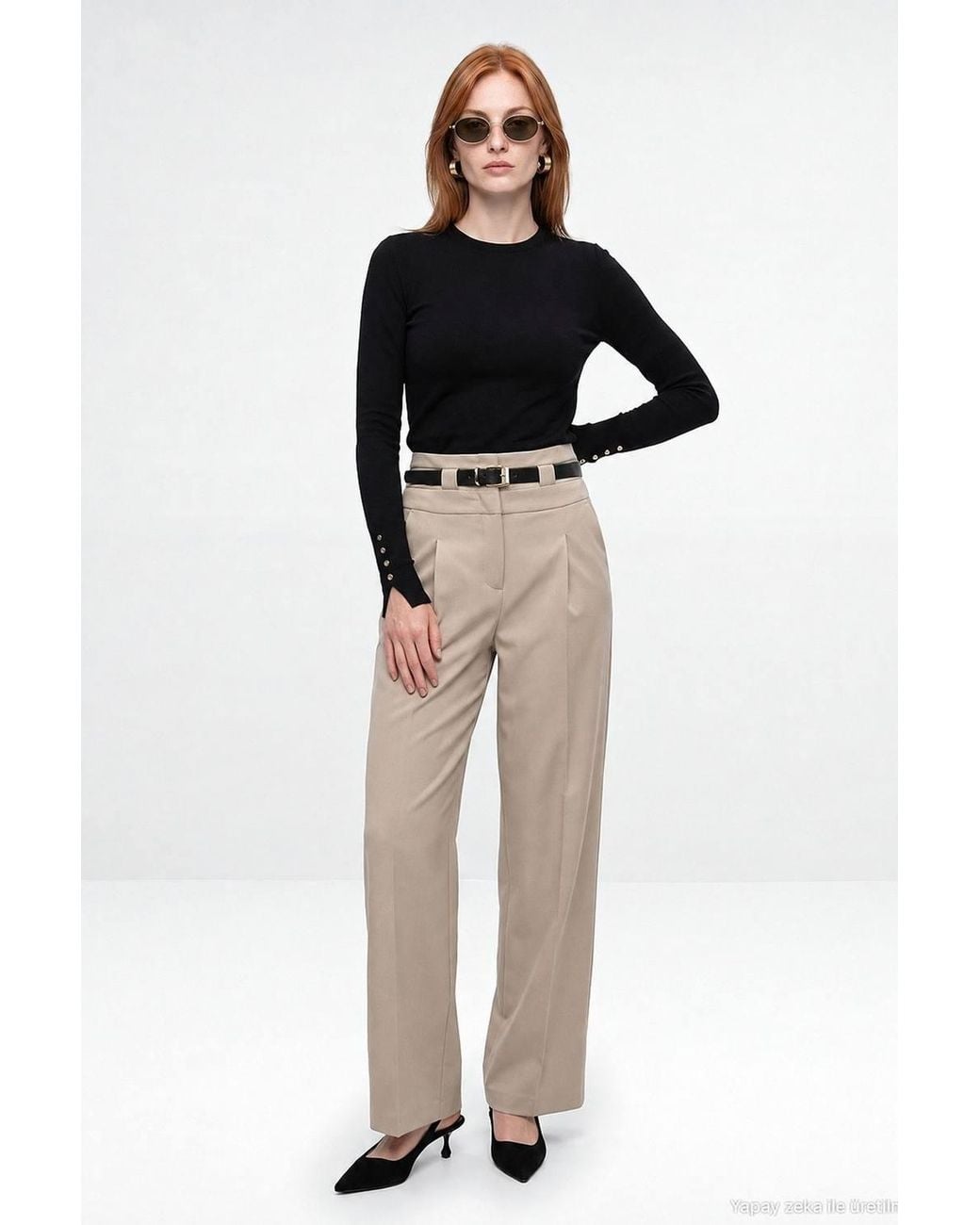 Dilvin Natural Straight-Leg Pants