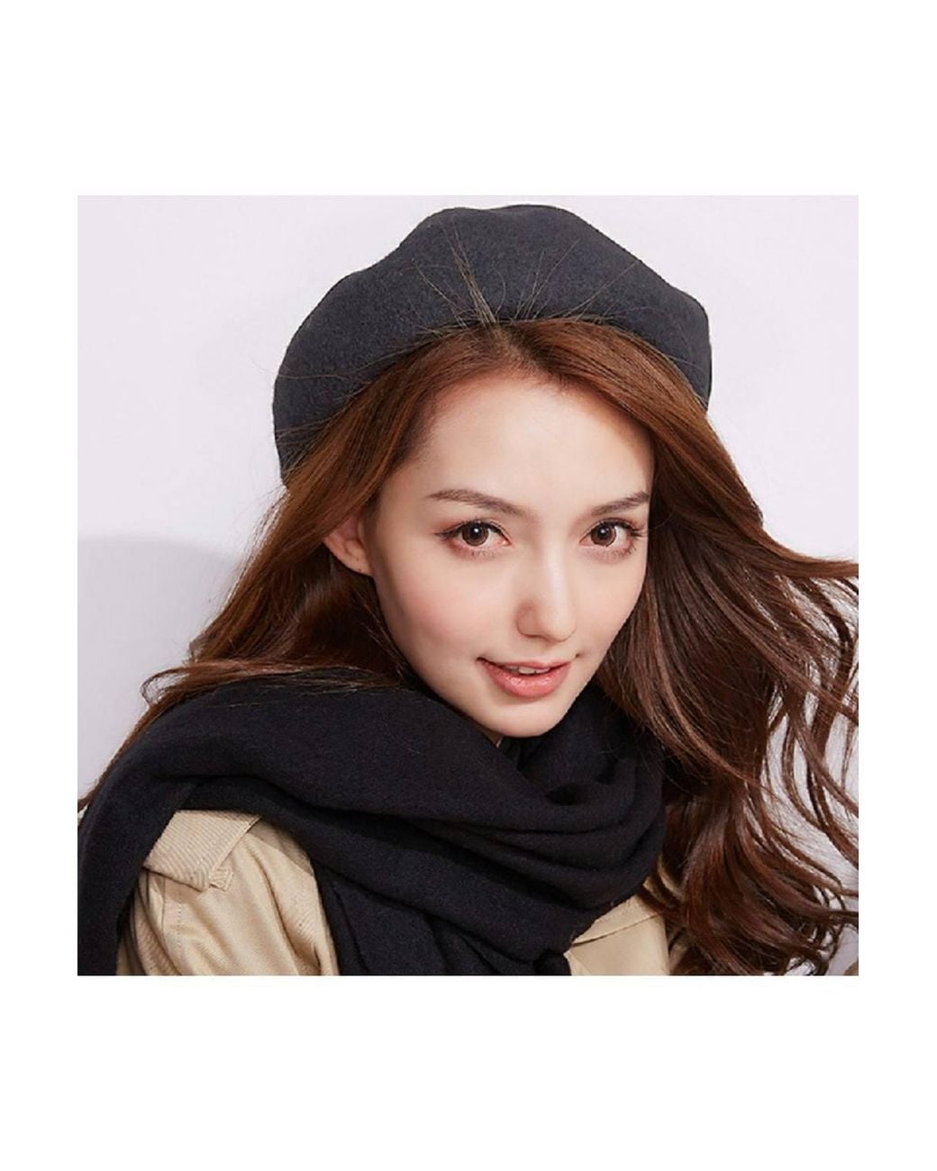 KDMD Black Deep Classic French Beret Hat For