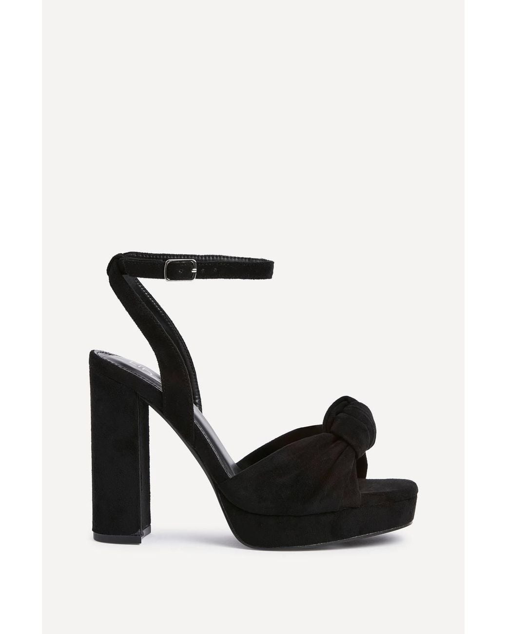 Linzi Black Ruba Knotted Platform Heels