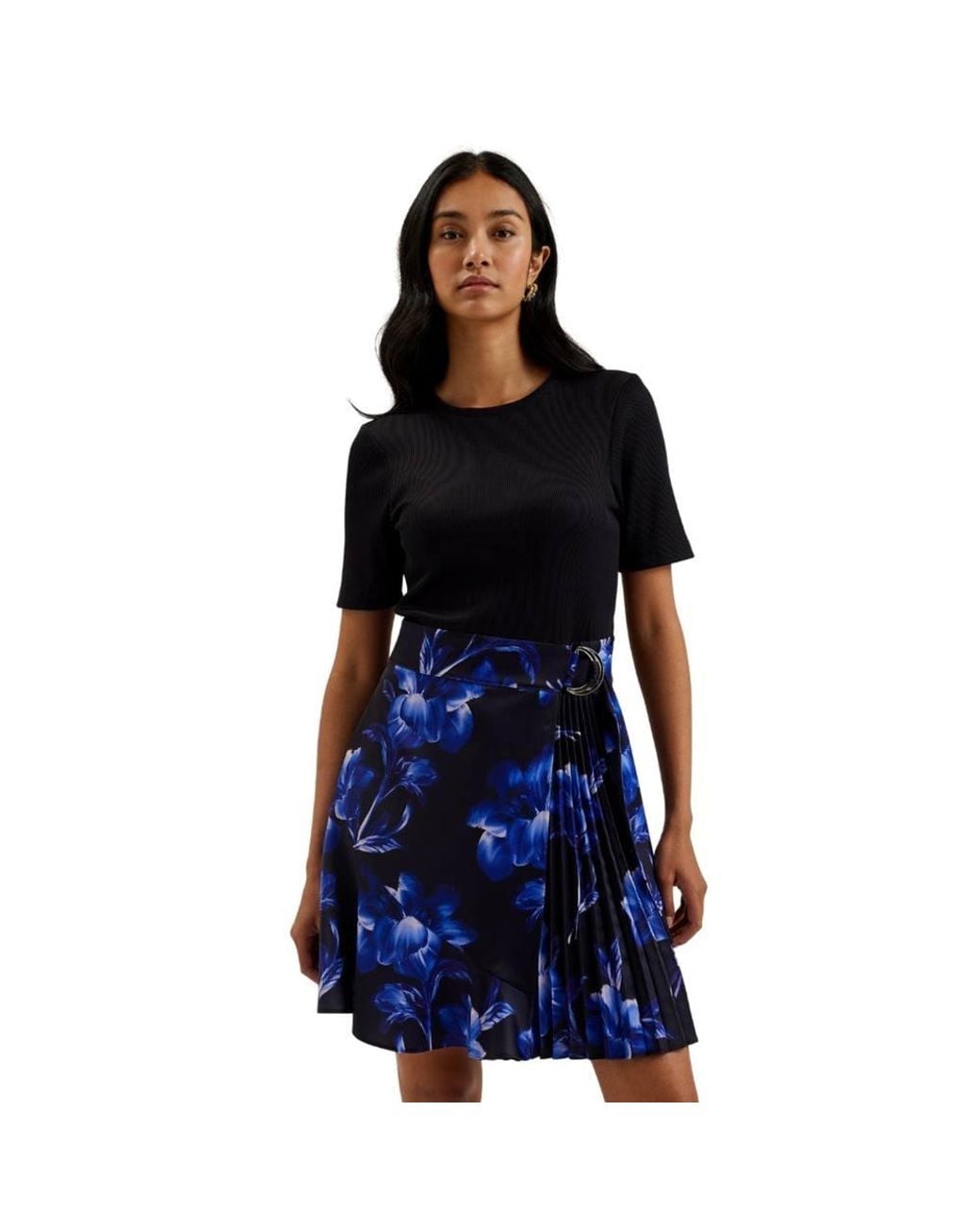 Ted Baker Black Malisaa Short Sleeve Crew Neck Mini Dress