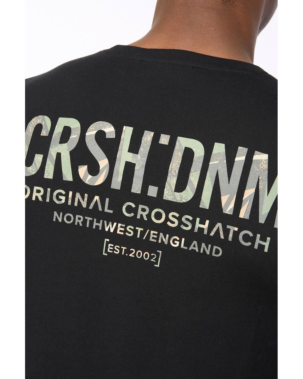 Crosshatch Black Campbox T-Shirt for men