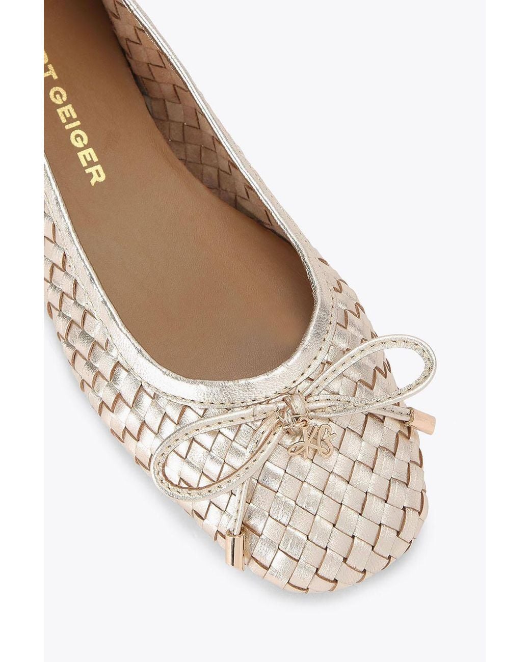 KG by Kurt Geiger White 'Nora' Leather Flats