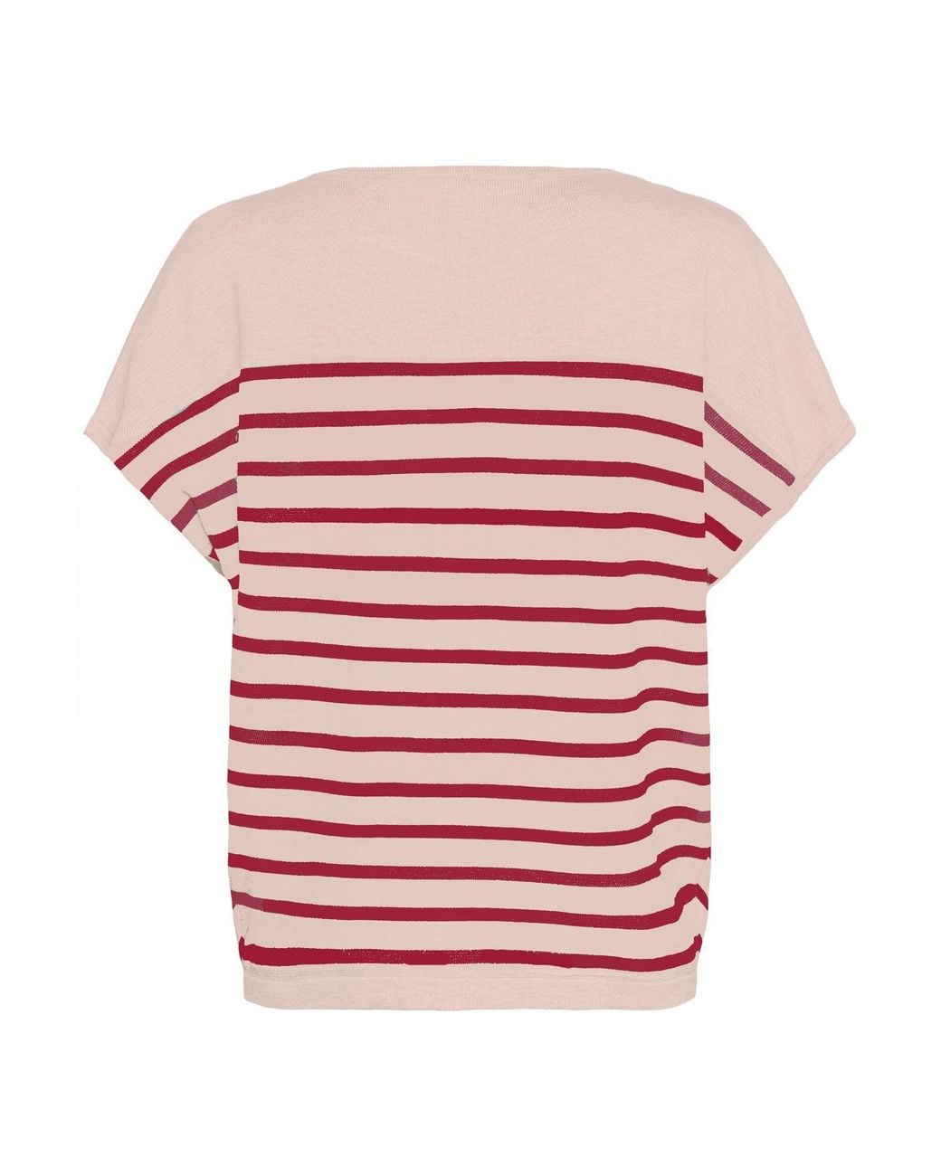 Saint Tropez Blue Milasz Striped Short Sleeve Pullover