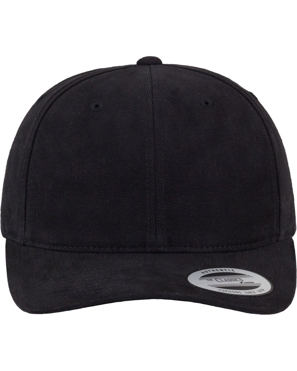 Flexfit Black Brushed Twill Mid-Profile Cap