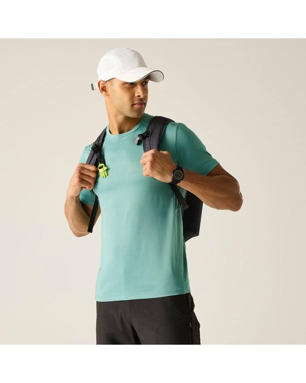 Regatta Green Virda Short Sleeved Active Mesh T-Shirt for men