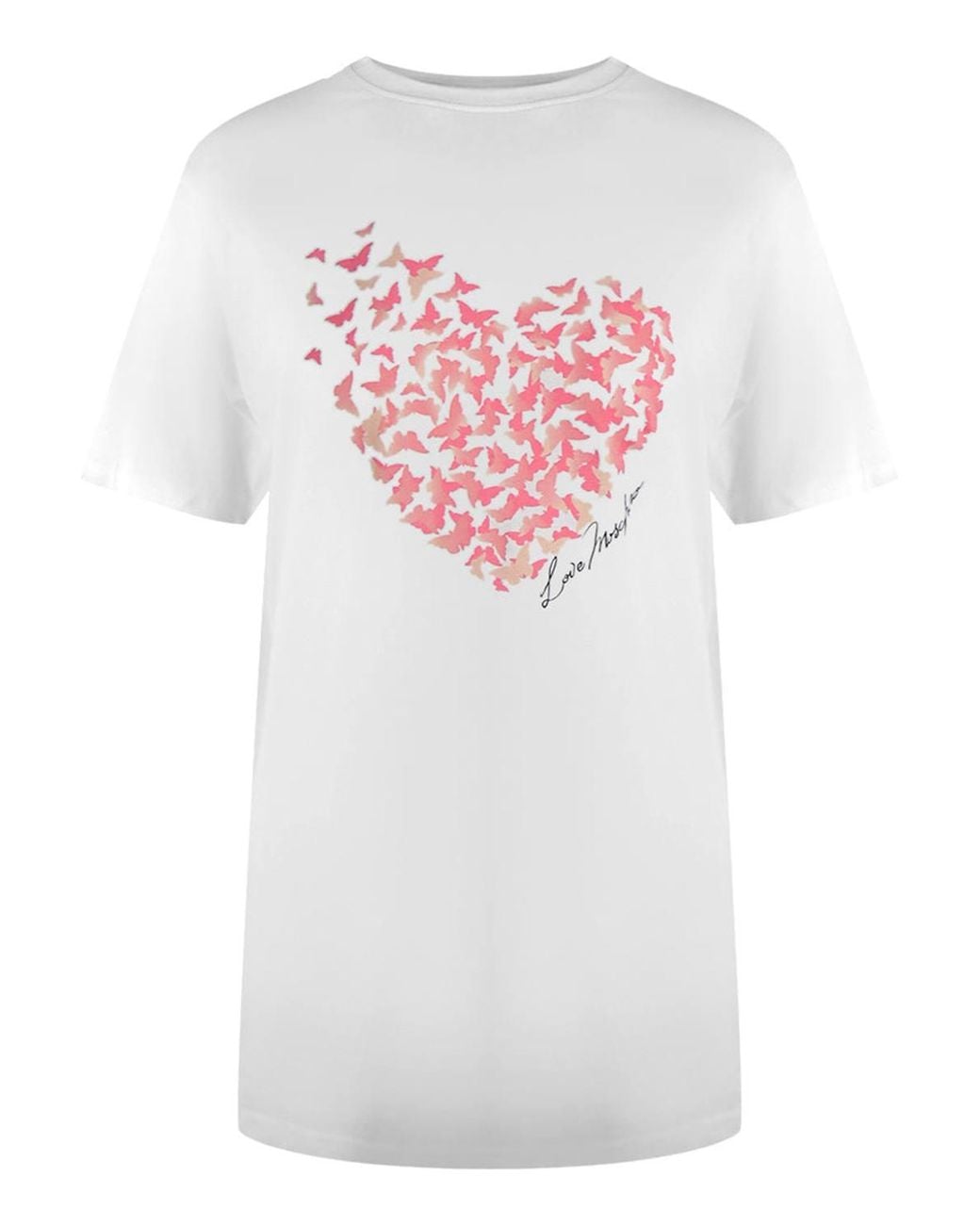 Love Moschino White Short Sleeve Round T-Shirt