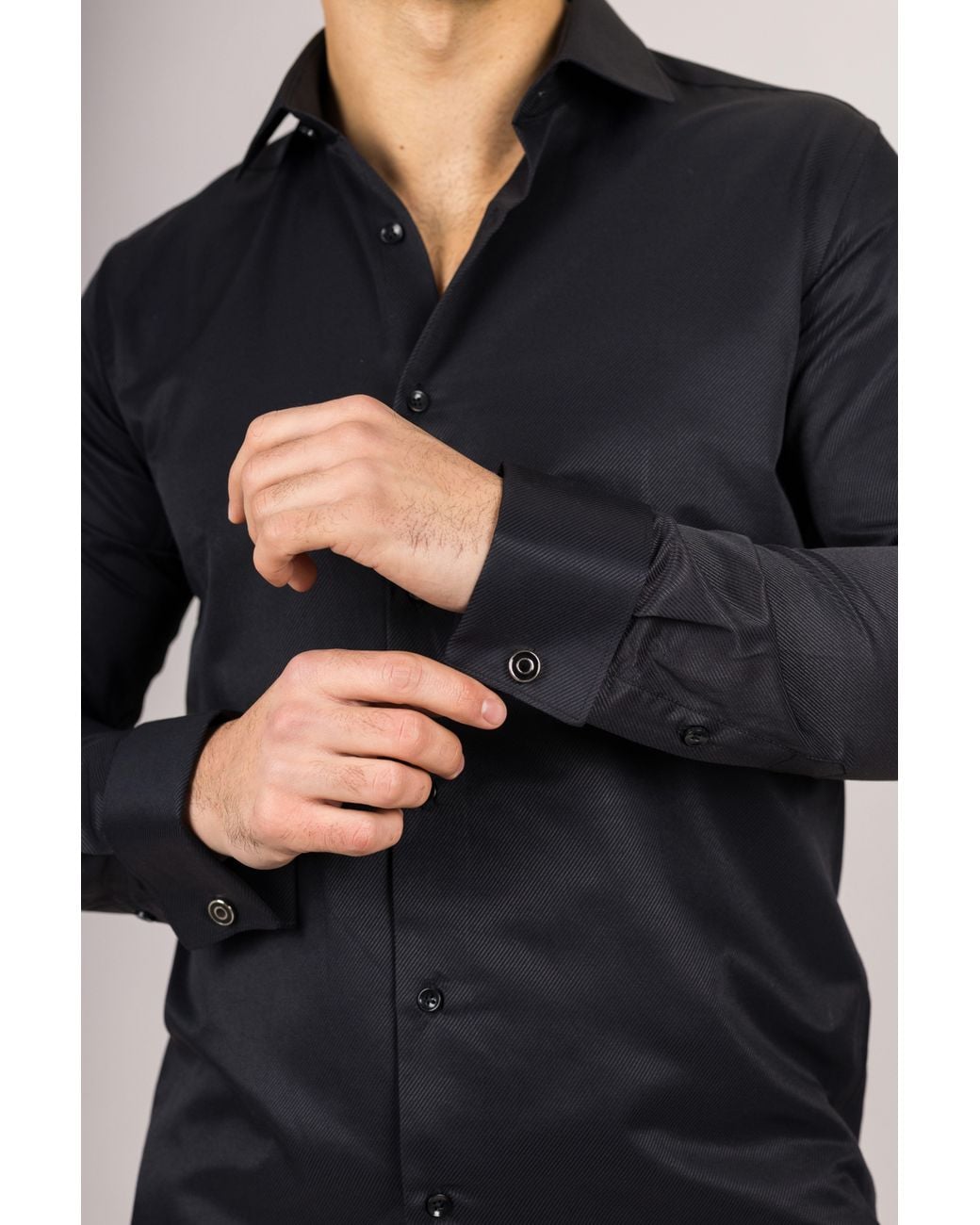 TruClothing Blue Long Sleeve Regular Fit Double Cuff Twill Oxford Shirt for men
