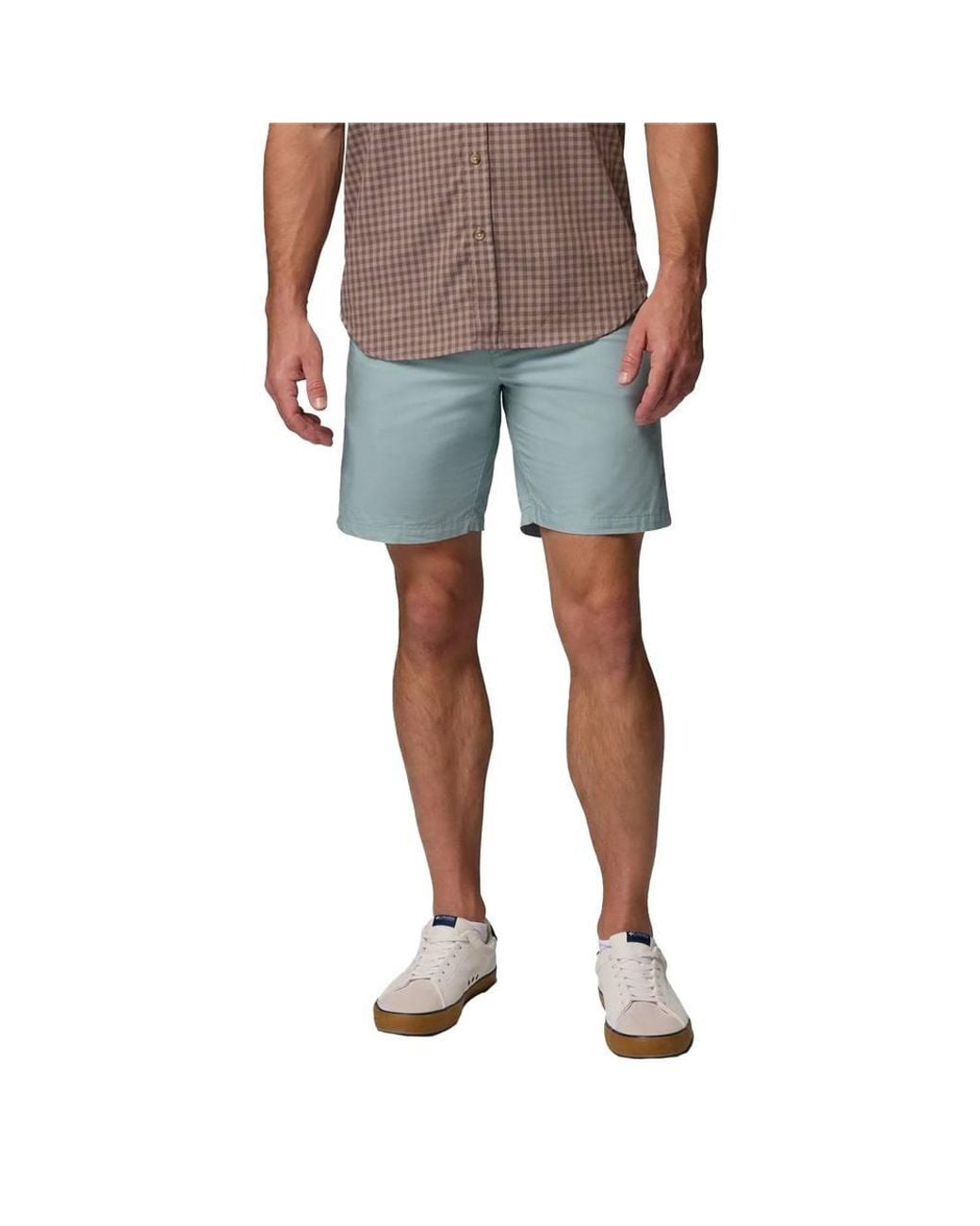Columbia Blue Cotton Poplin Shorts for men