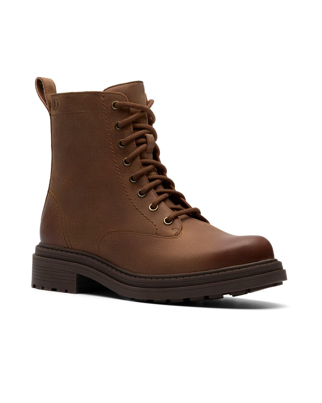 Clarks Brown Orinoco 3 Style Walnut Leather Ankle Boots, Lace Up