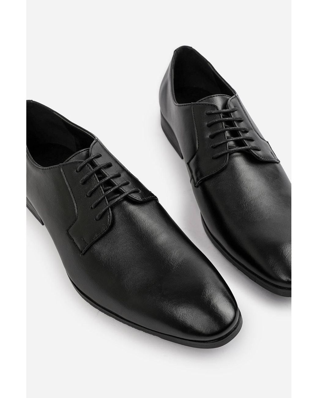 Where's That From Black 'Nathan' Derby Lace Up Formal Work Shoes for men
