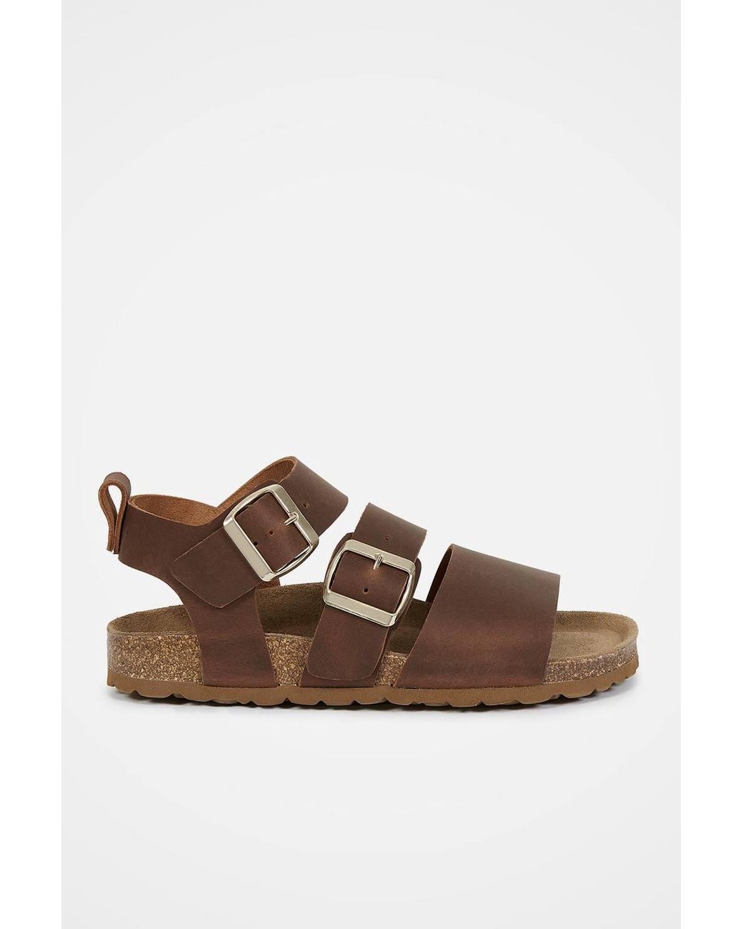 Celtic & Co. Brown An Elegant Triple Strap Sandal