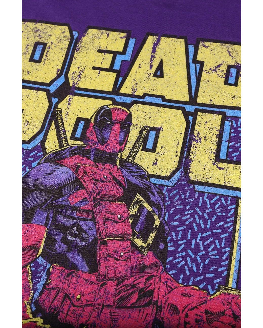 Marvel Blue Deadpool 90's Cotton T-Shirt for men