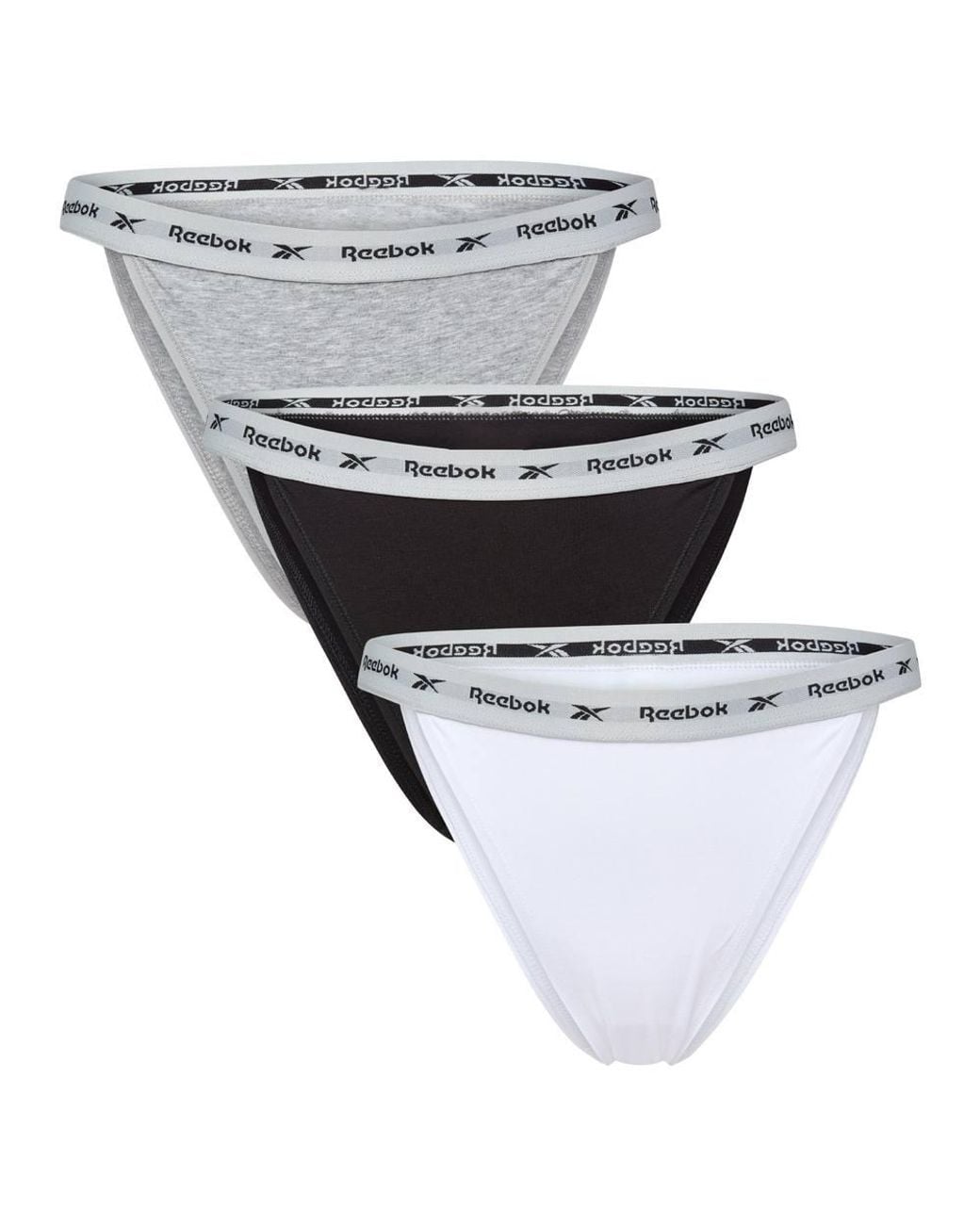 Reebok White 3 Pack Tanga Briefs Kathy