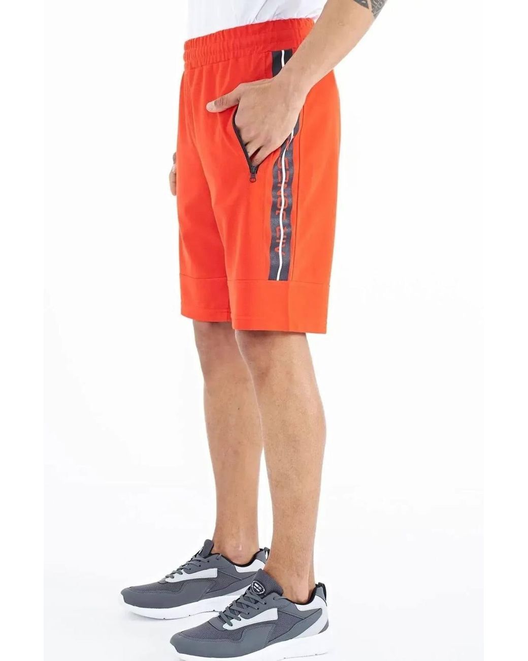 TOMMY LIFE Red Jersey Pull-On Shorts for men