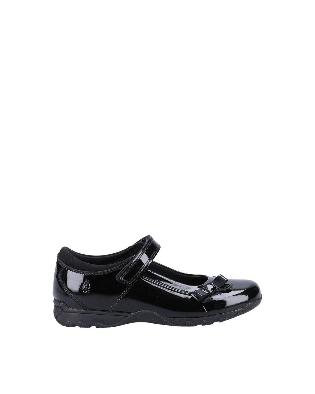 Hush Puppies Black Carrie School Shoe Junior