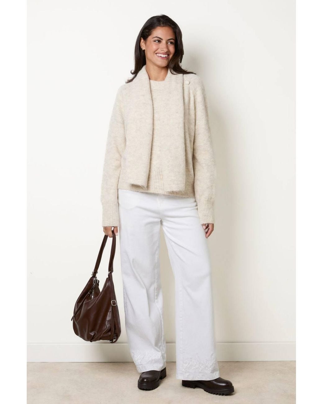Blue Vanilla Natural Long Sleeve Round Neck Jumper