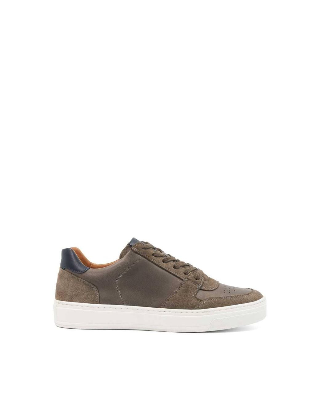 Dune Brown 'Tawly' Leather Trainers for men