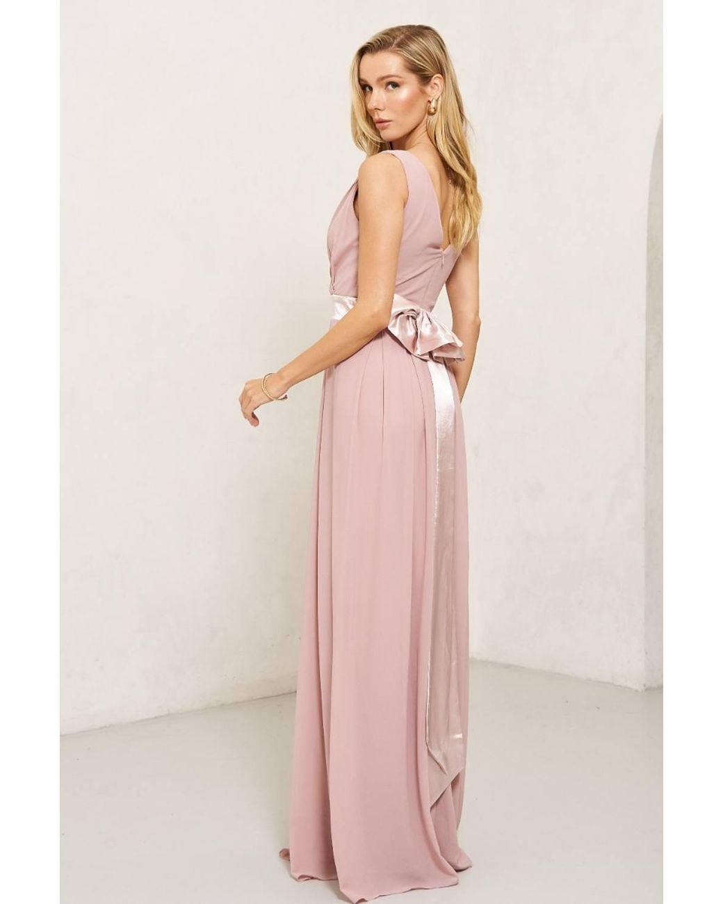 TFNC London Pink Kily Pale Maxi Dress