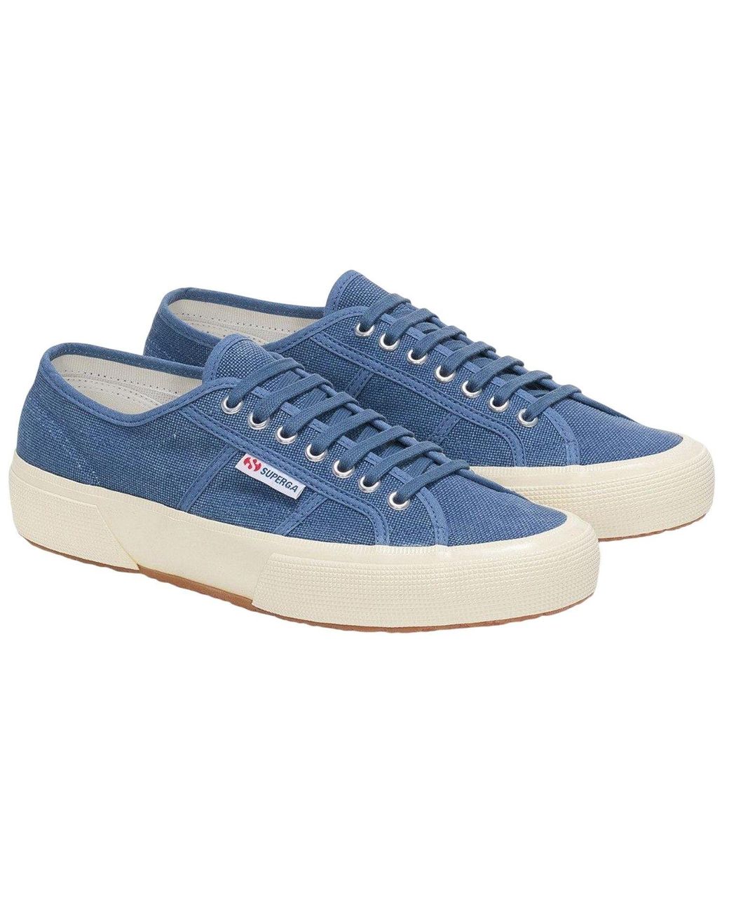Superga Blue 2750 Og Washed Cotton Trainers for men