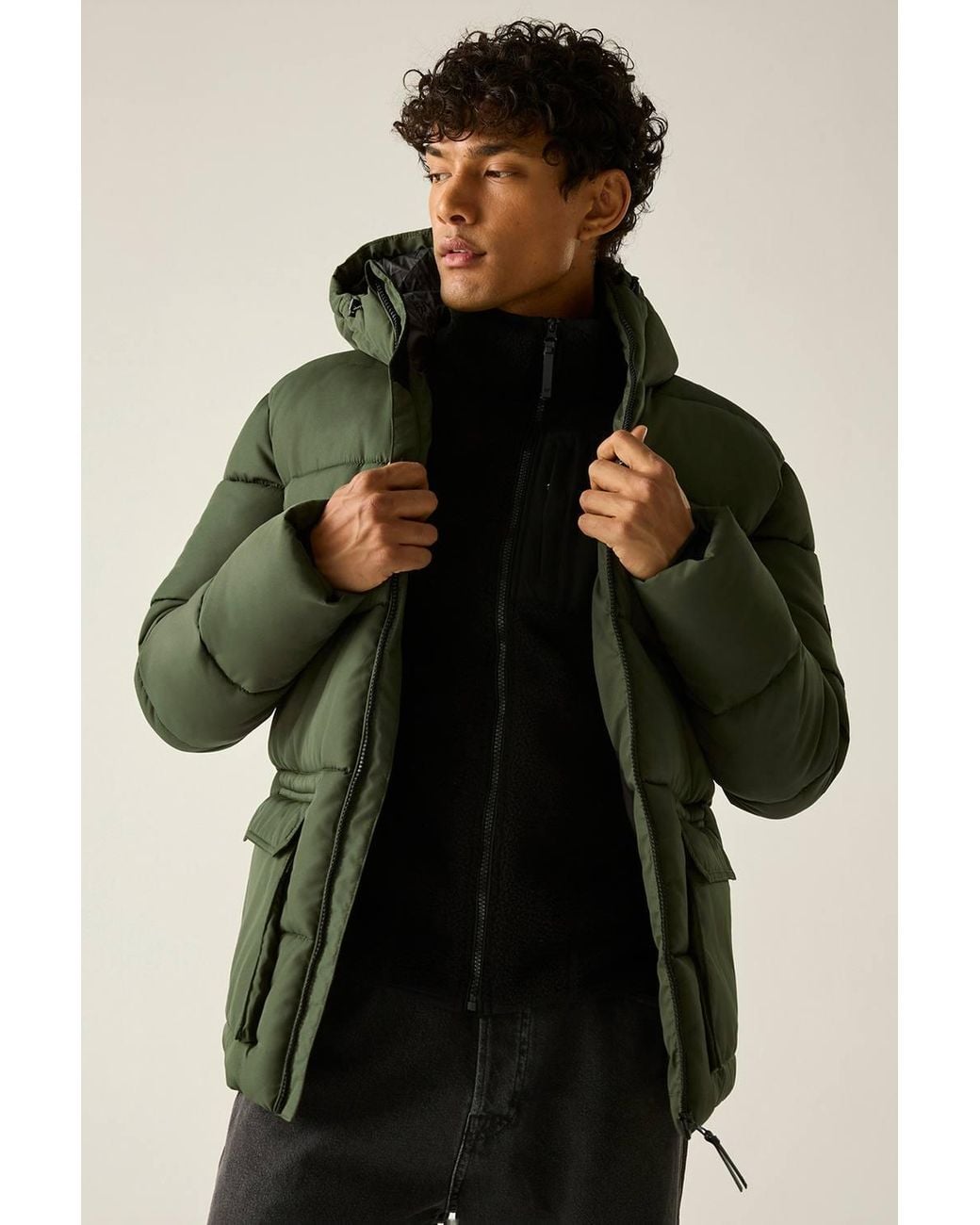 Regatta Green Waterproof Marek Short Quilted Jacket for men
