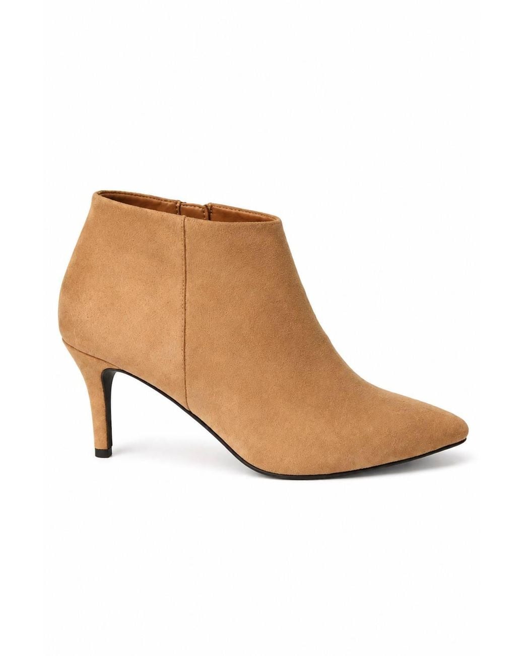 Spot on Black Pointed Toe Stiletto Heel Ankle Boots
