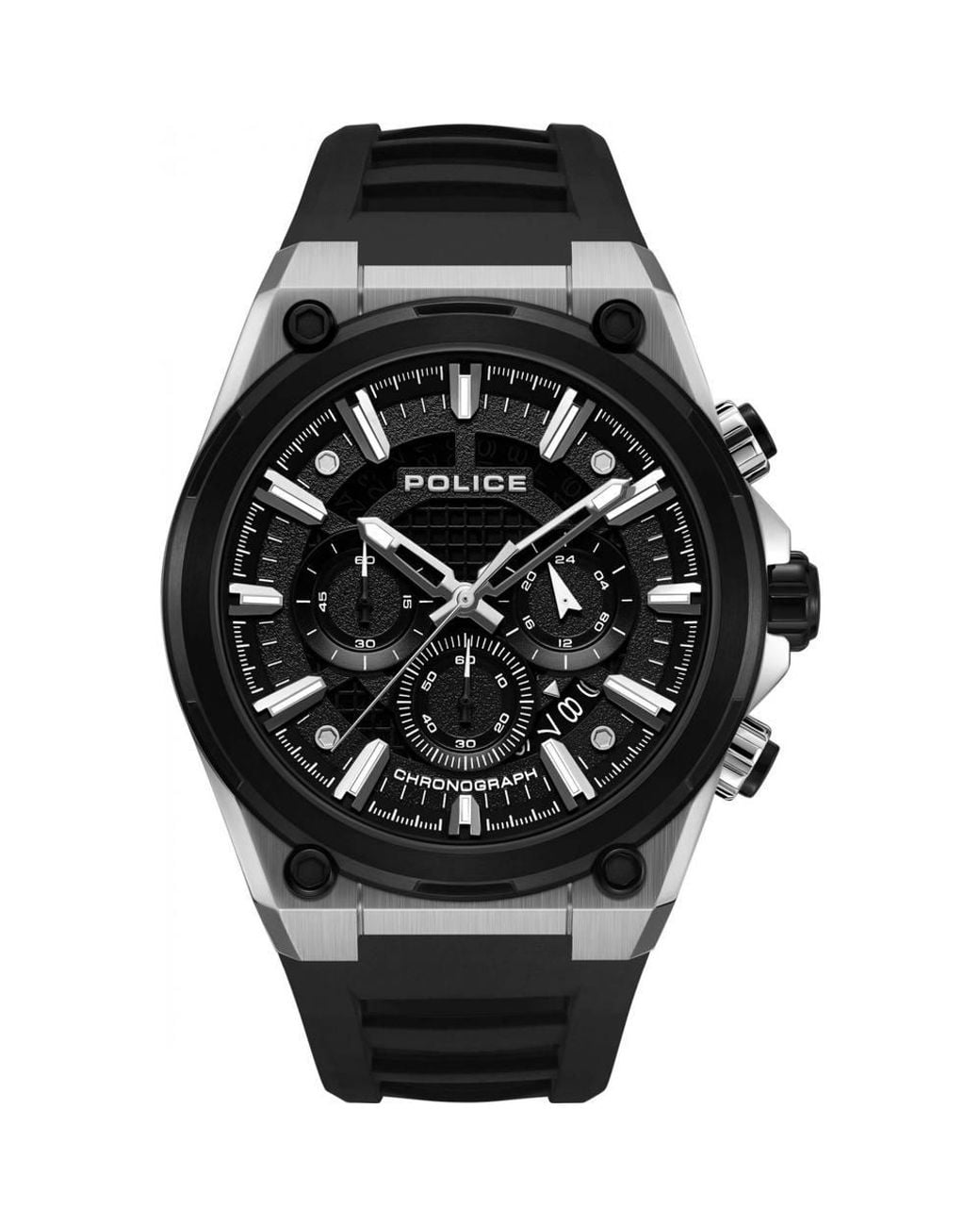 Police Black Pewgo0000601 Uros 53Mm Quartz Watch for men