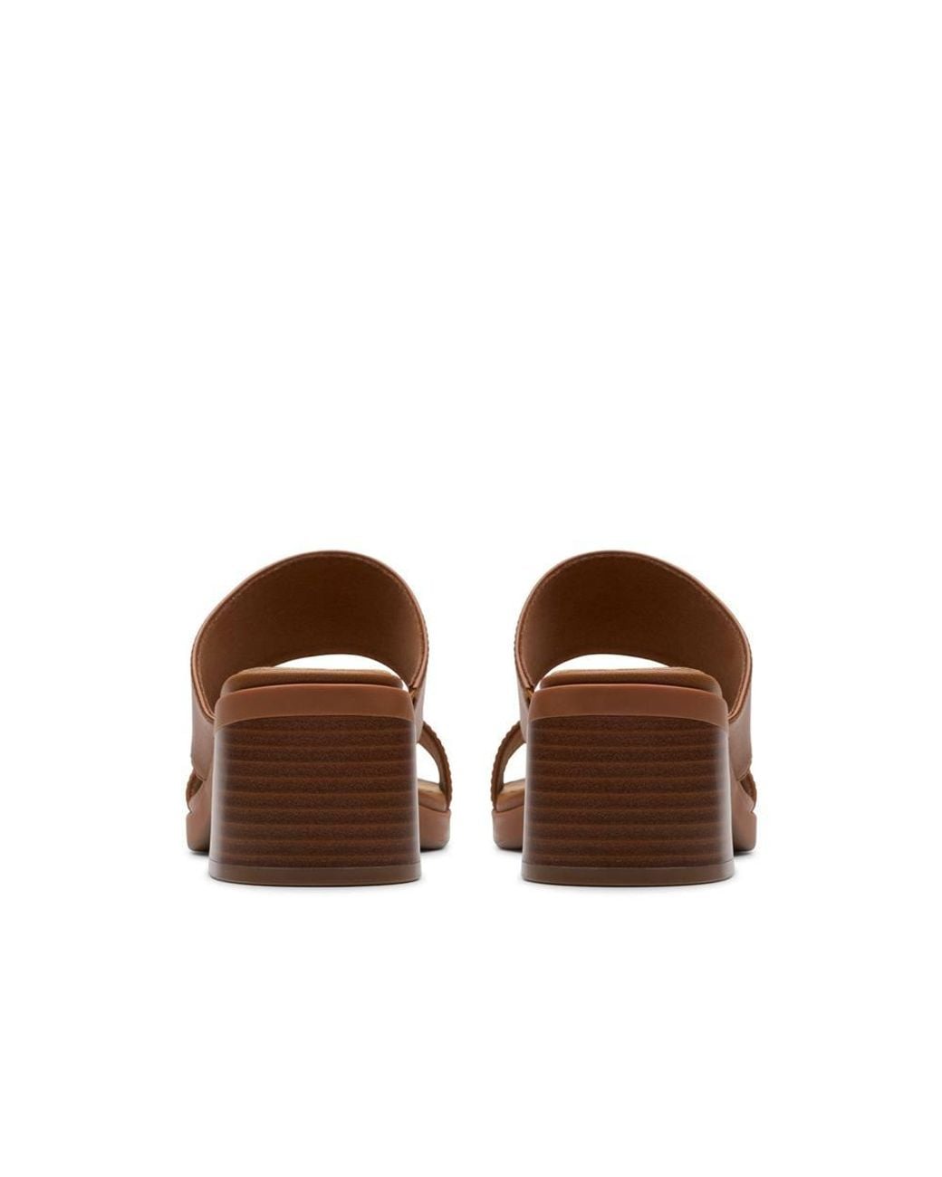 Clarks Brown Jaylan Dusk Tan Leather Heeled Sandals