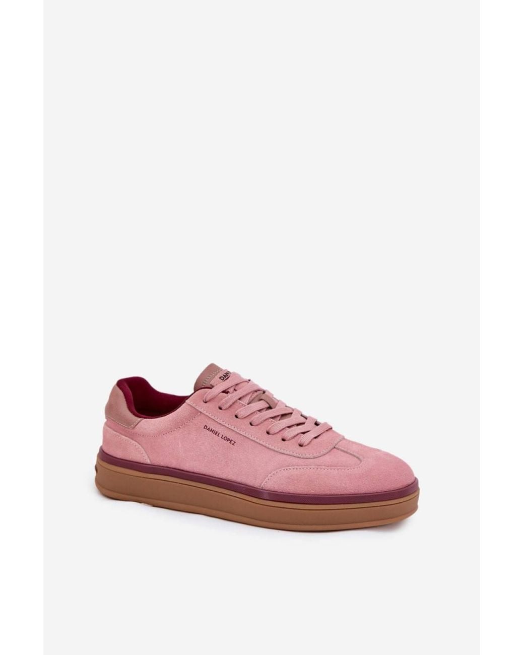 Love Lace Pink Comfortable Suede Animal Print Sports Trainers