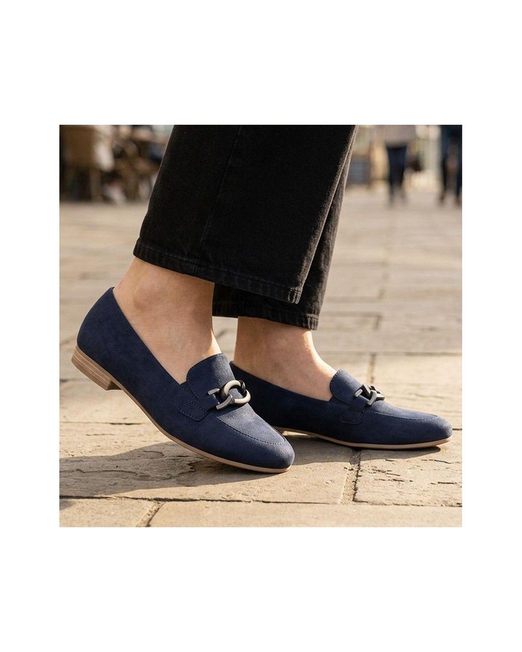 Pavers Blue Smart Slip On Loafers
