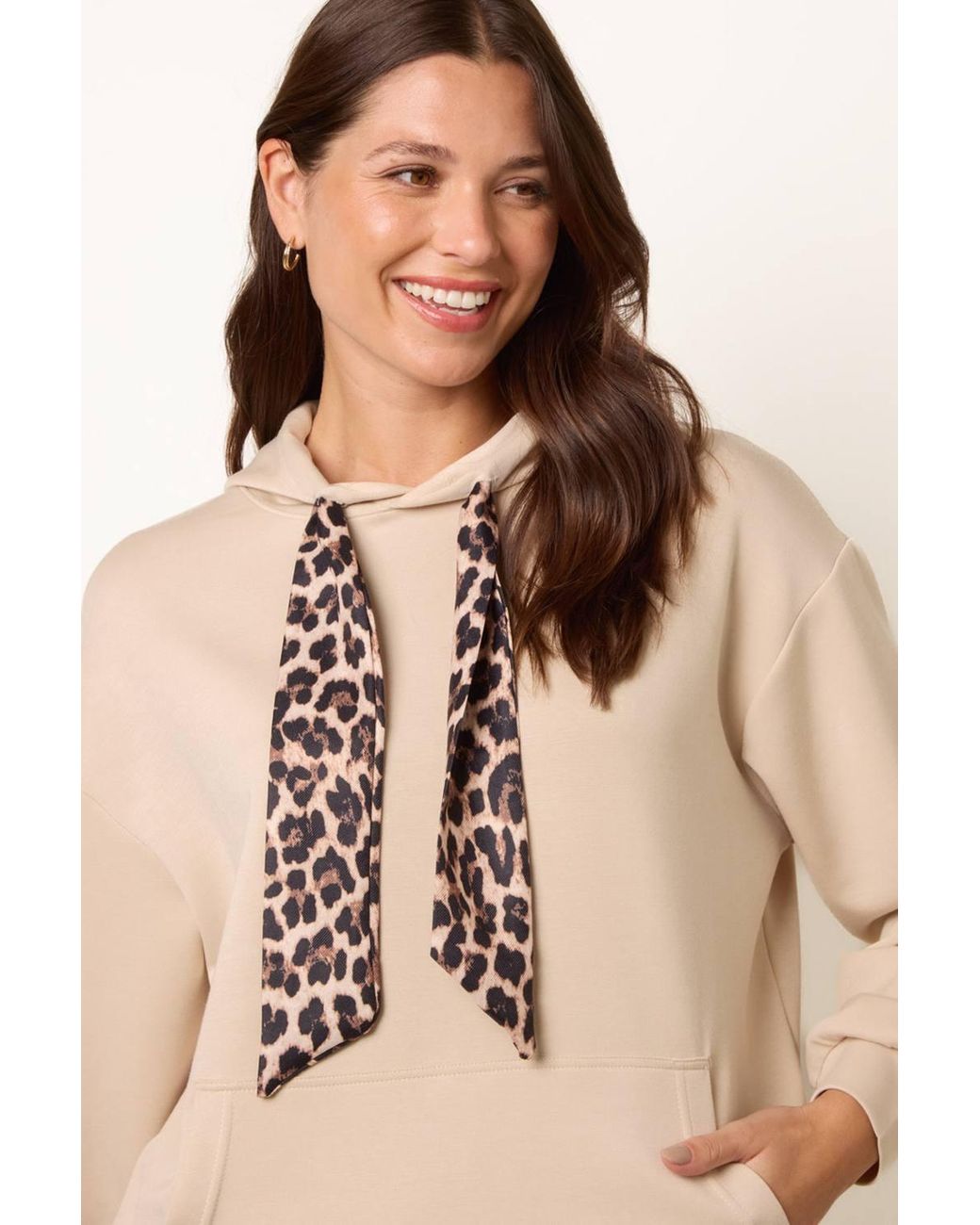 Blue Vanilla Natural Elasticated Waist Long Sleeve Round Neck Top & Trousers Set