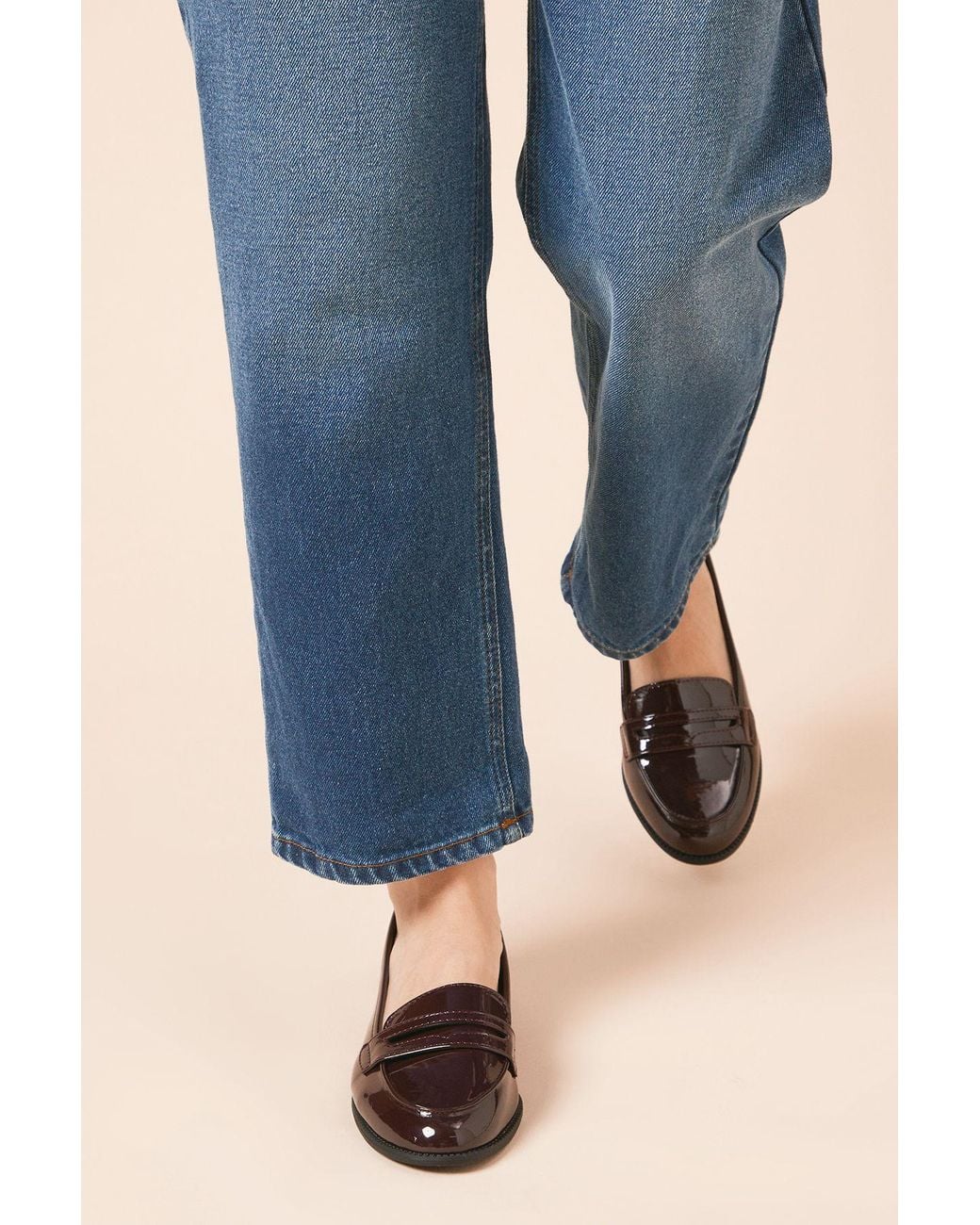 Dorothy Perkins Blue Lara Penny Loafers