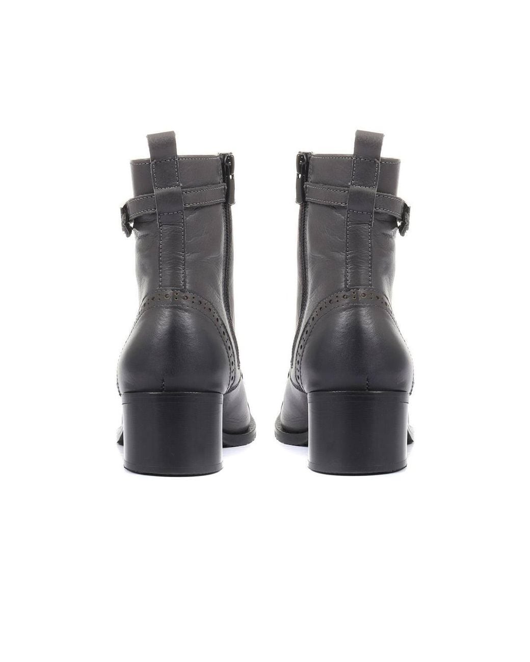 Jones Bootmaker Black Madie Heeled Leather Ankle Boots