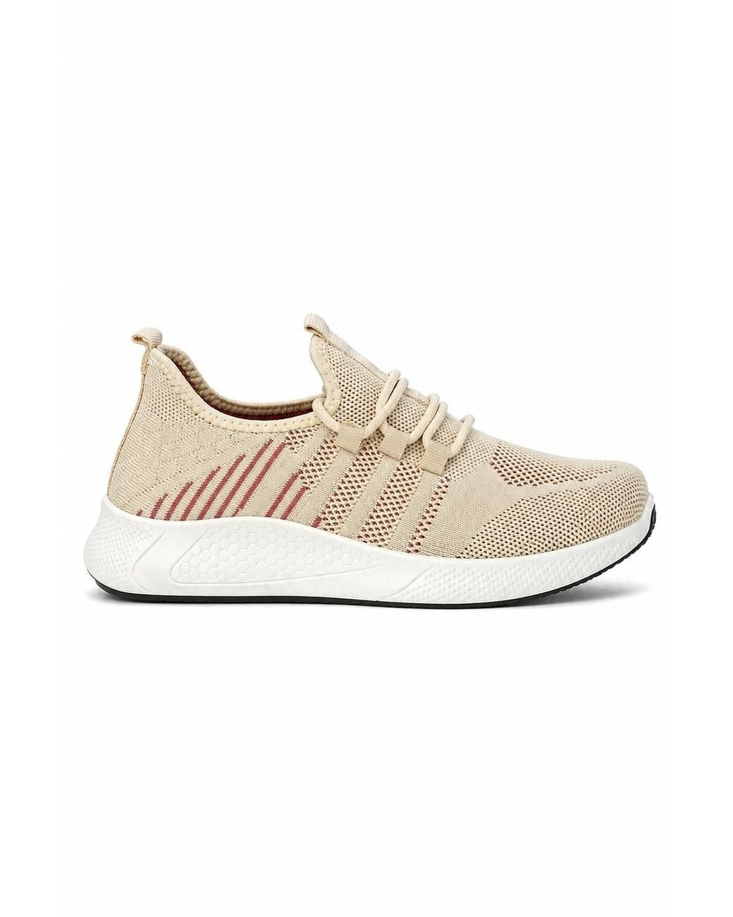 Spot on White Lightweight Knit Lace Up Trainers