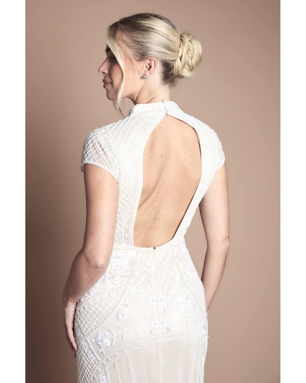 Coast Natural Honoured Petite Beaded & Embellished Cap Sleeve Fishtail Wedding Dress