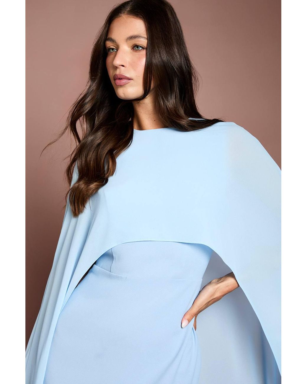 Coast Blue Cape Sleeve Maxi Dress