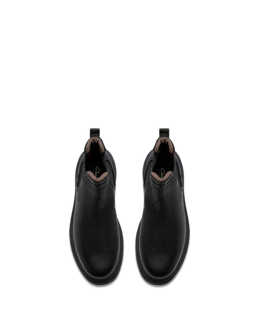 Clarks Black Badbury Easy Leather Shoes for men