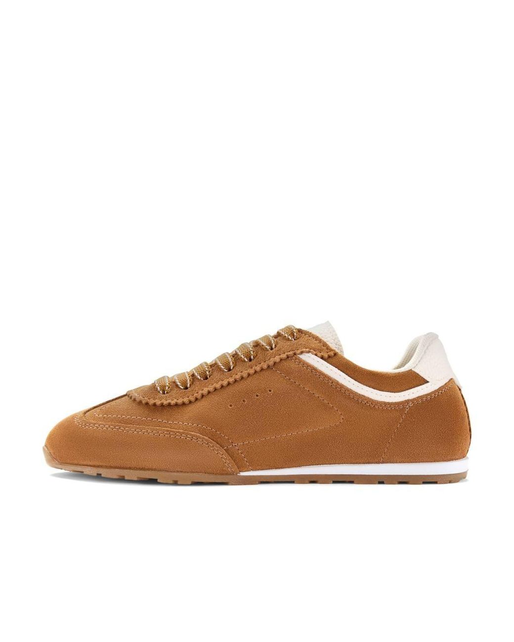 Clarks Brown Lorenza Lace Tan Suede Trainers