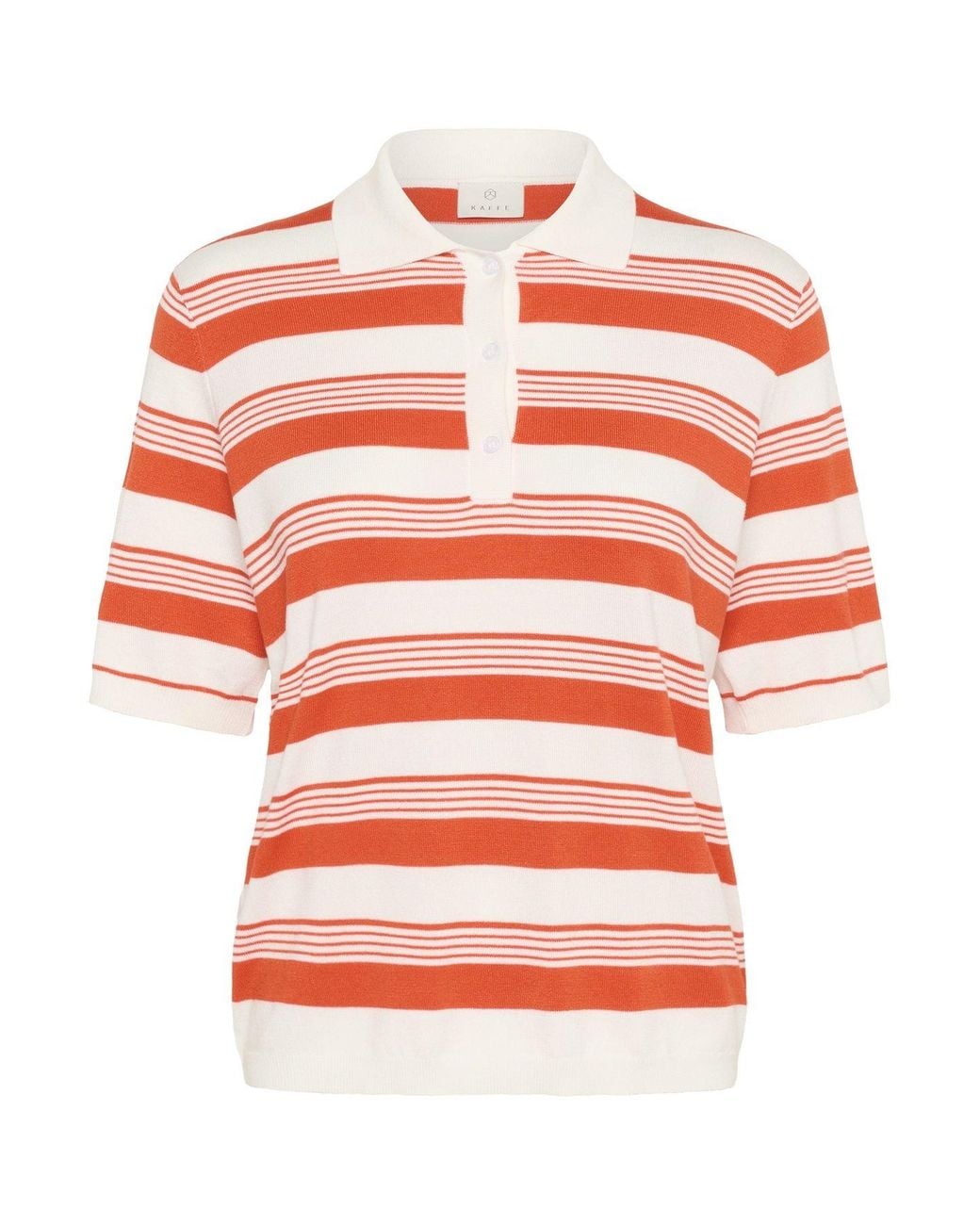 Kaffe Orange Kalizza Polo Pullover Short Sleeves