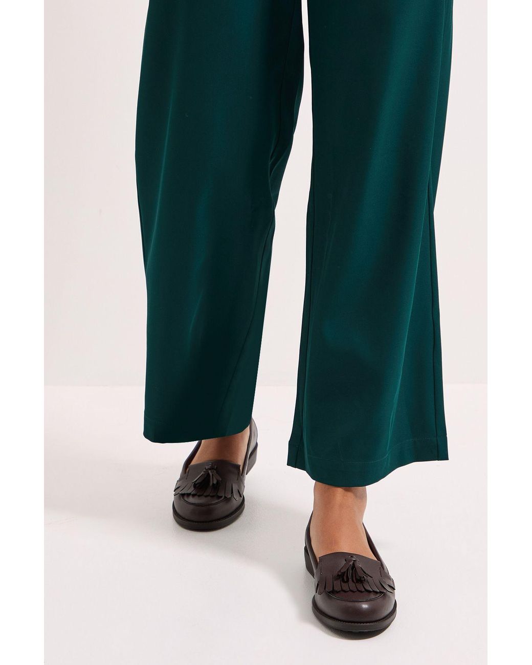 Dorothy Perkins Blue Wide Fit Leigh Fringe Loafers