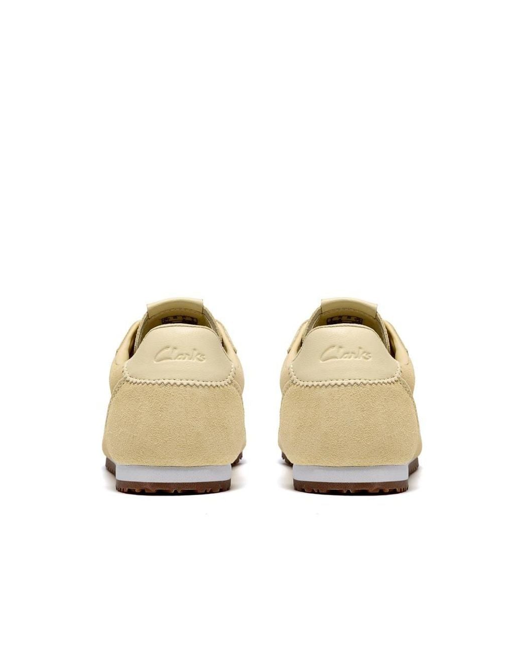 Clarks Natural Moritz Lo Pale Suede Trainers