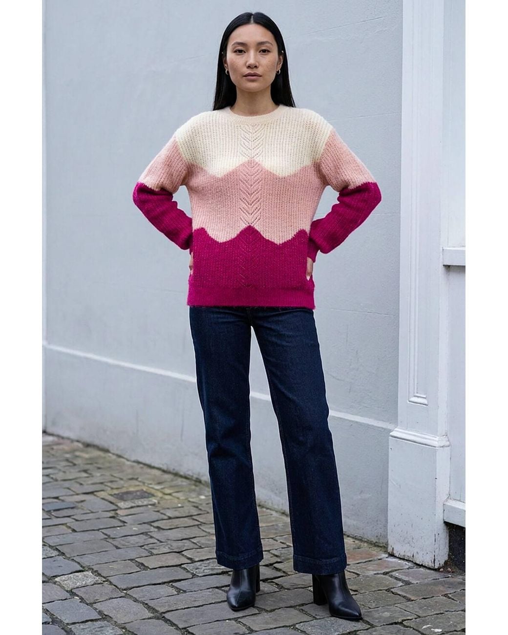 Roman Red Fluffy Sparkle Knit Jumper