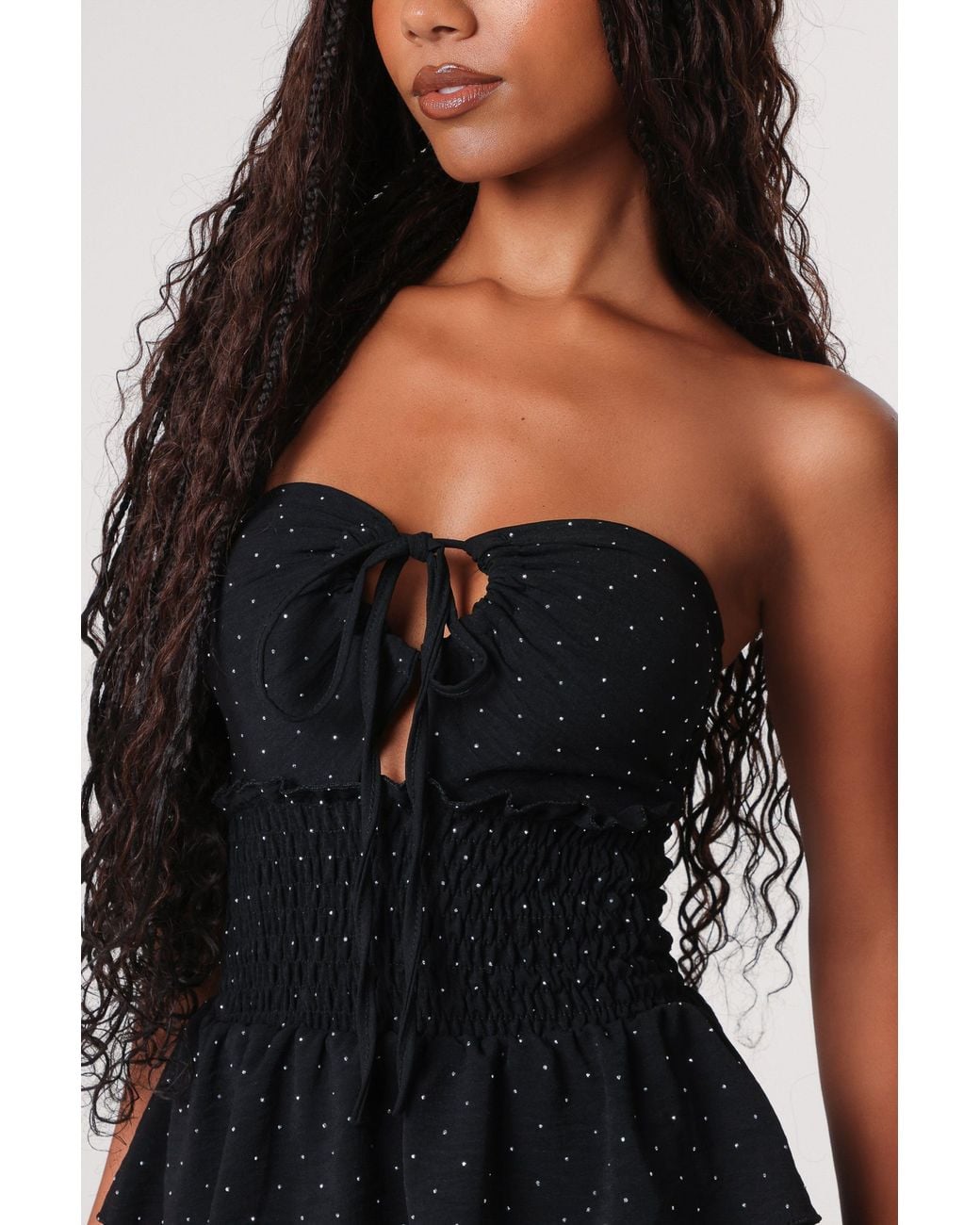 Pink Vanilla Black Diamante Rara Skirt Dress