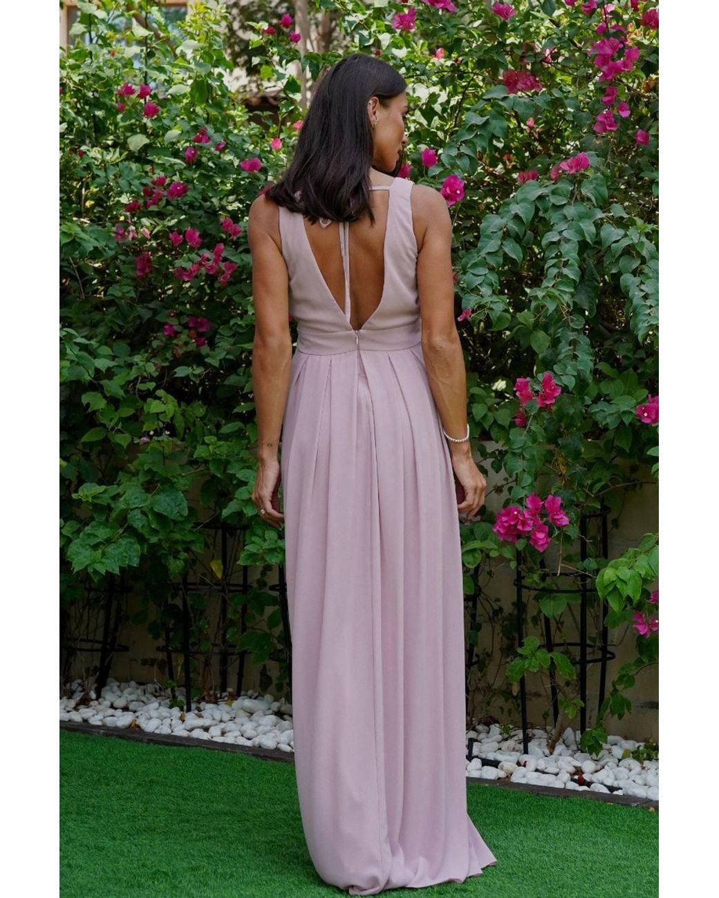 TFNC London Green Kesha Pale Mauve Maxi Dress