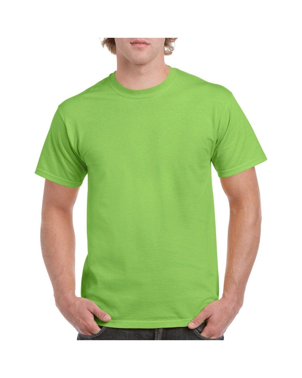 Gildan Green Heavy Cotton Short Sleeve T-Shirt for men