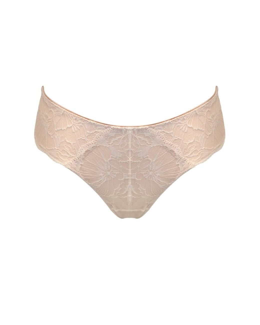 Pour Moi Brown Atelier Lace Brazilian Brief